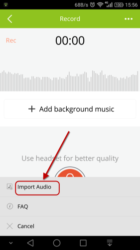import audio android
