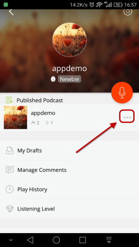 podcast menu