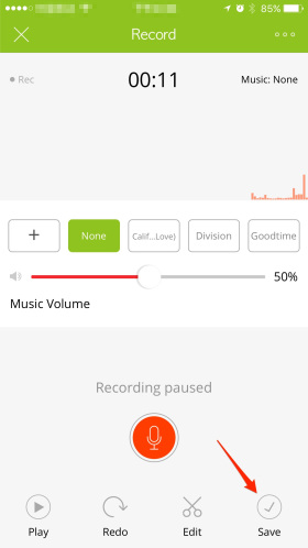save recording