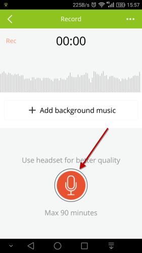 start recording android app