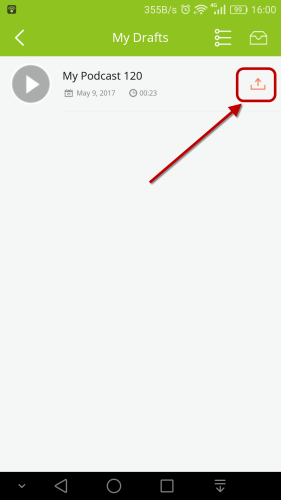 upload recording