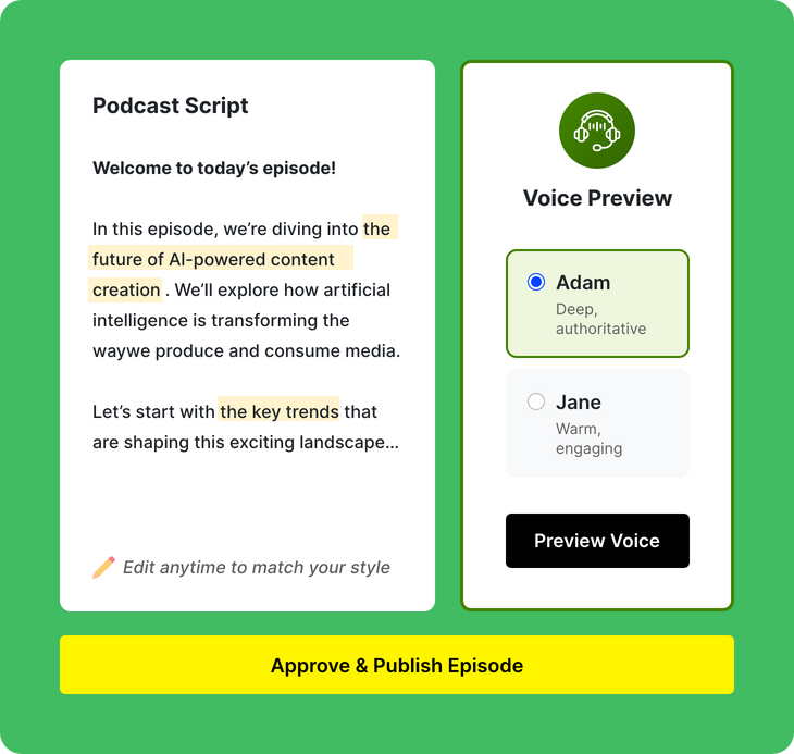 Connect with AI Podcast Creator