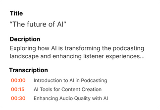 AI-powered podcast creation